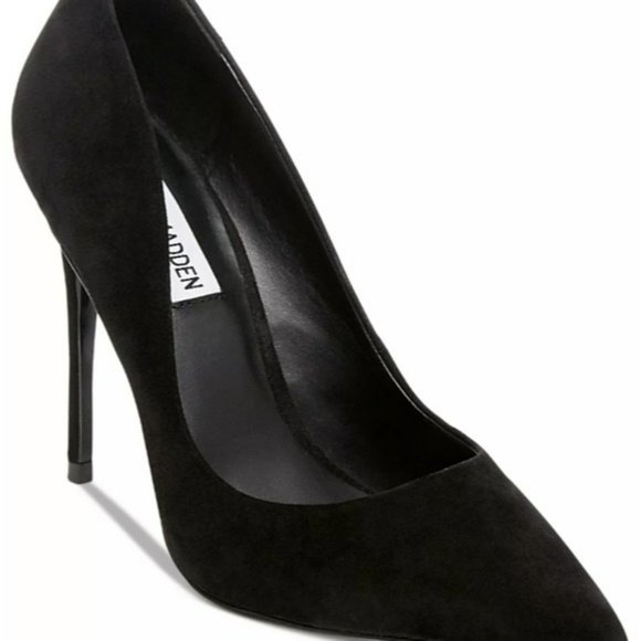 Steve Madden Daisie Pumps Suede Black - Picture 6 of 12